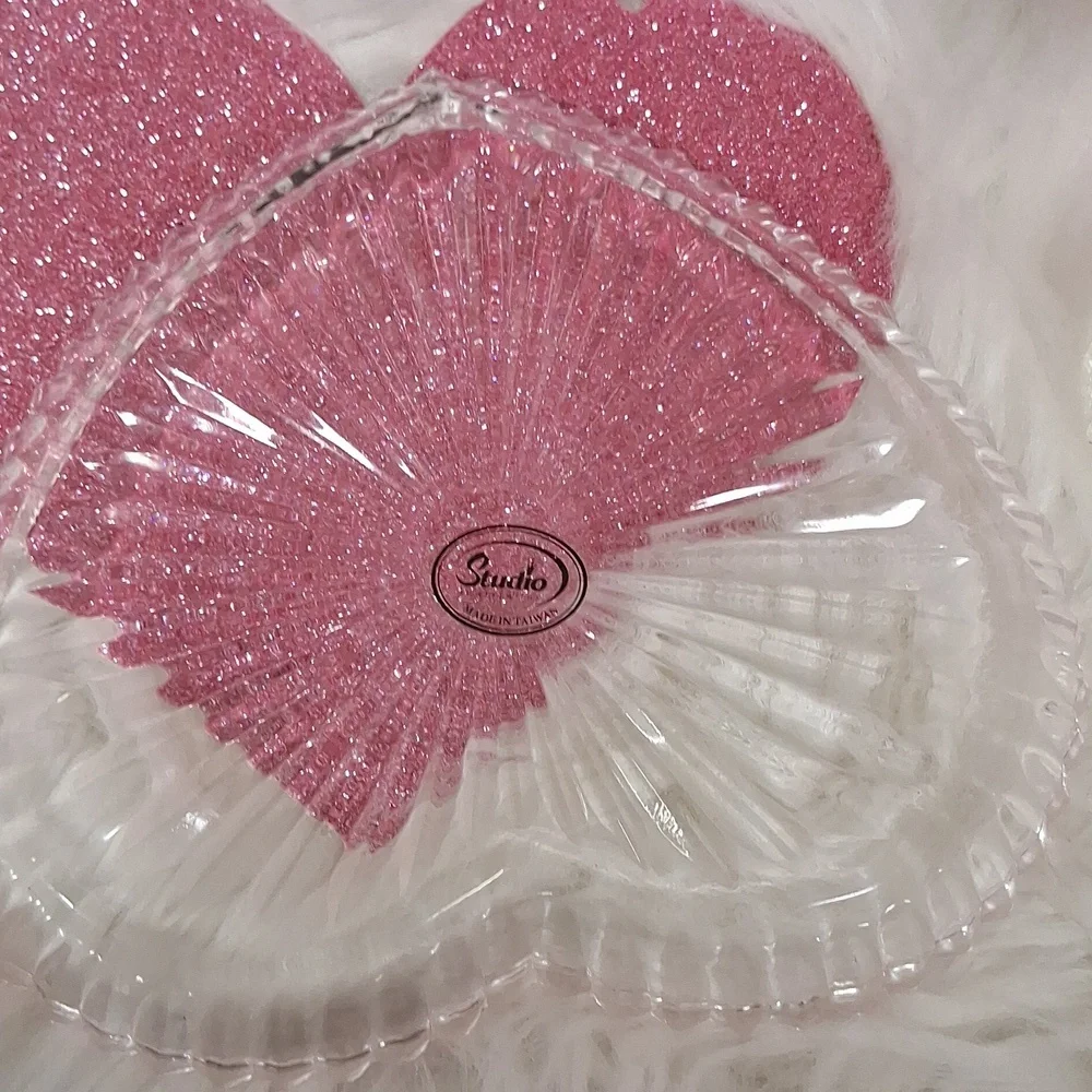 VANITY SET Glass 4 Pc Set New